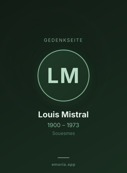 Gedenkportrait von Louis Mistral