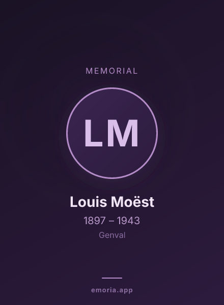 Memorial portrait of Louis Moëst