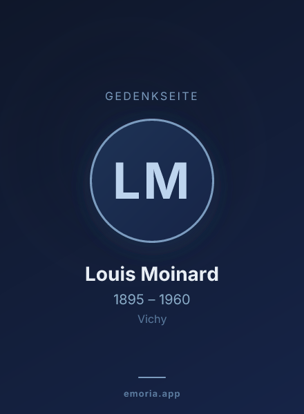 Gedenkportrait von Louis Moinard