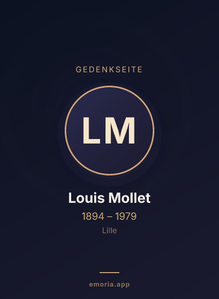 Gedenkportrait von Louis Mollet