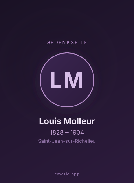 Gedenkportrait von Louis Molleur