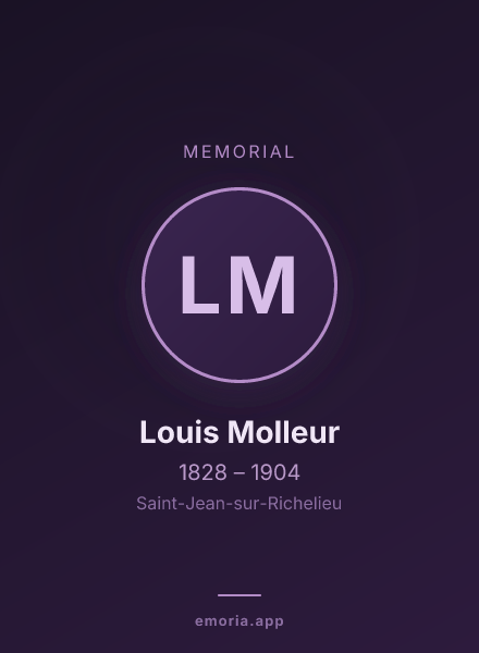 Memorial portrait of Louis Molleur