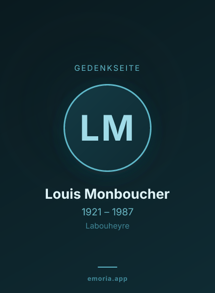 Gedenkportrait von Louis Monboucher