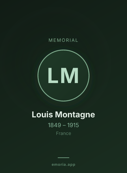 Memorial portrait of Louis Montagne