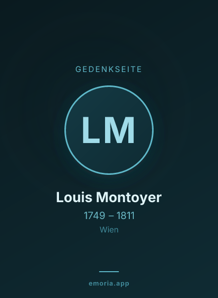 Gedenkportrait von Louis Montoyer