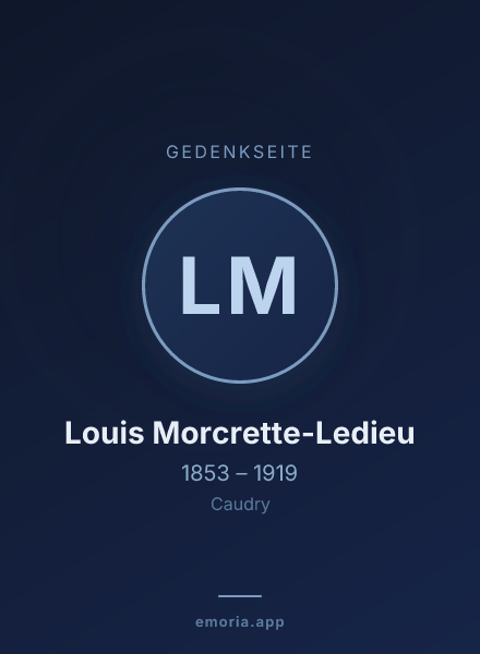 Gedenkportrait von Louis Morcrette-Ledieu