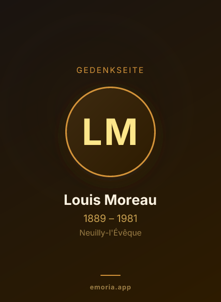 Gedenkportrait von Louis Moreau