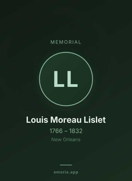 Memorial portrait of Louis Moreau Lislet