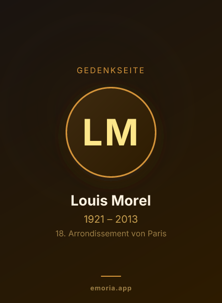 Gedenkportrait von Louis Morel