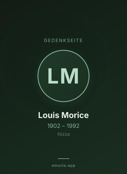 Gedenkportrait von Louis Morice