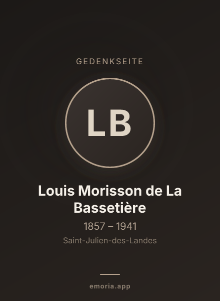 Gedenkportrait von Louis Morisson de La Bassetière