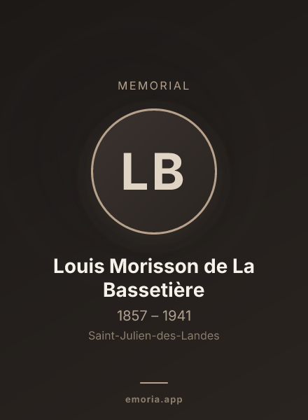 Memorial portrait of Louis Morisson de La Bassetière