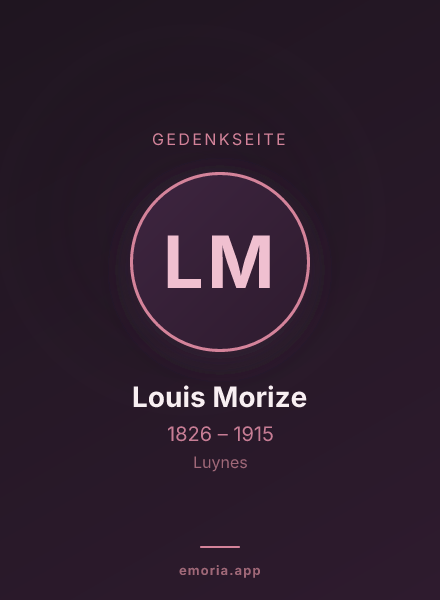 Gedenkportrait von Louis Morize