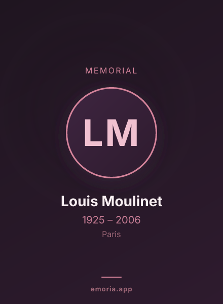 Memorial portrait of Louis Moulinet