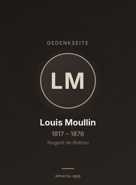 Gedenkportrait von Louis Moullin