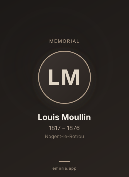 Memorial portrait of Louis Moullin