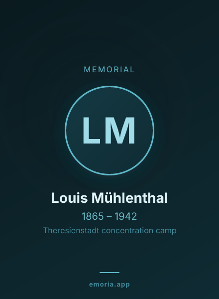 Memorial portrait of Louis Mühlenthal
