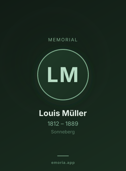 Memorial portrait of Louis Müller