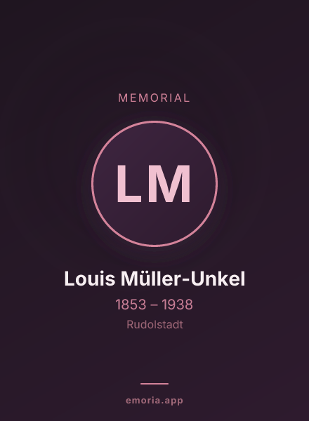 Memorial portrait of Louis Müller-Unkel