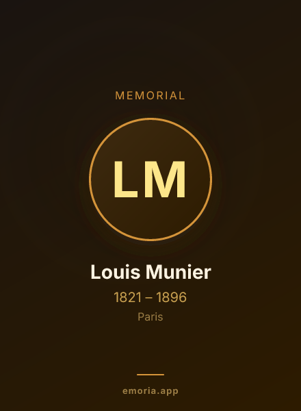 Memorial portrait of Louis Munier