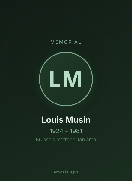 Memorial portrait of Louis Musin