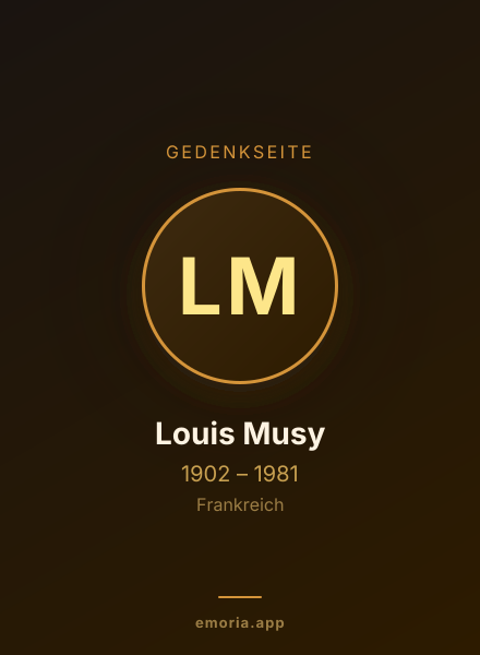 Gedenkportrait von Louis Musy