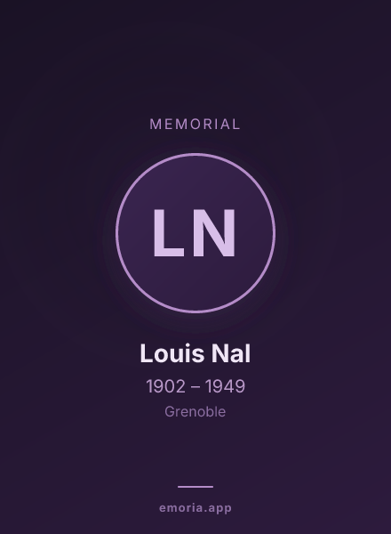 Memorial portrait of Louis Nal