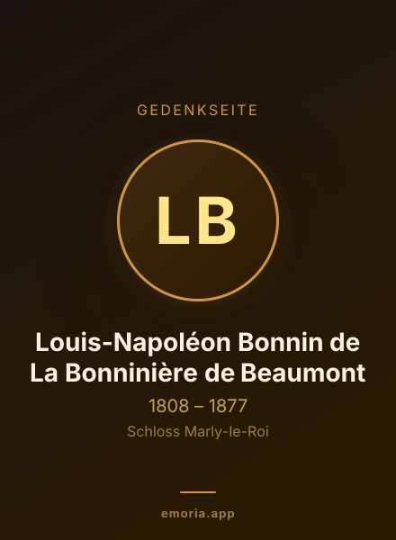 Gedenkportrait von Louis-Napoléon Bonnin de La Bonninière de Beaumont