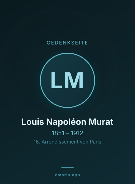Gedenkportrait von Louis Napoléon Murat