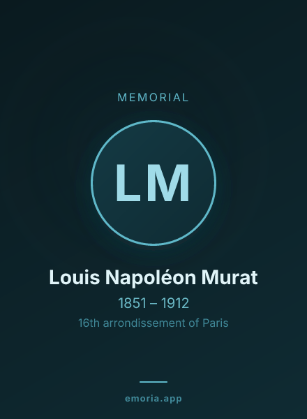 Memorial portrait of Louis Napoléon Murat