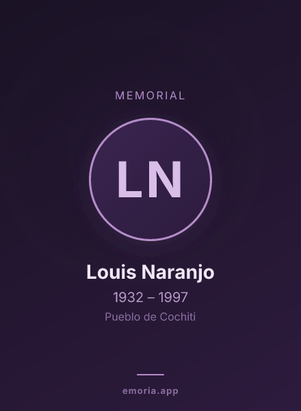 Memorial portrait of Louis Naranjo
