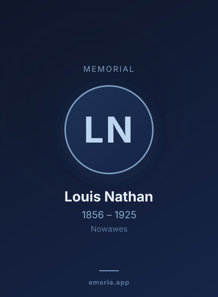 Memorial portrait of Louis Nathan