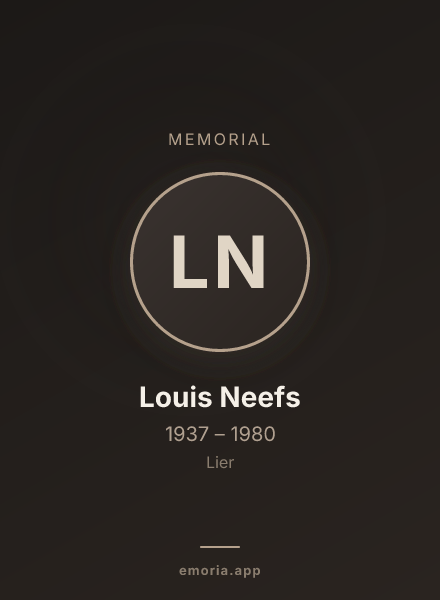 Memorial portrait of Louis Neefs