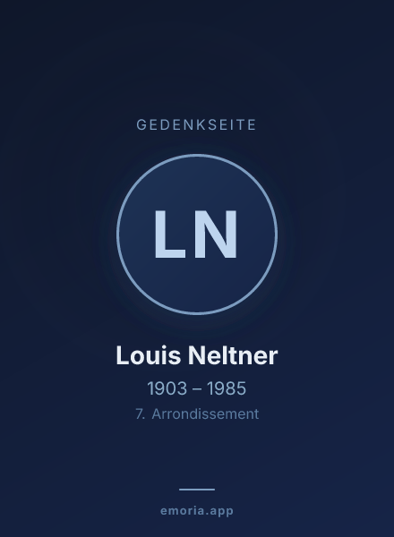 Gedenkportrait von Louis Neltner
