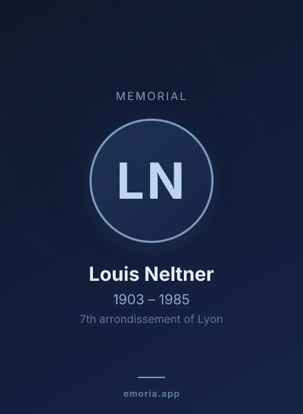 Memorial portrait of Louis Neltner