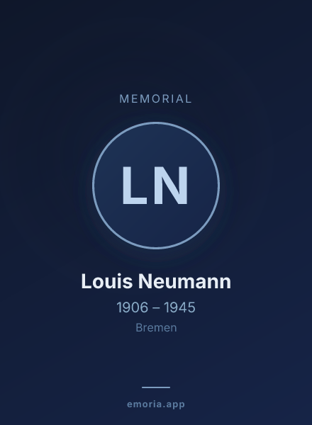Memorial portrait of Louis Neumann