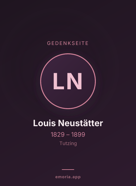 Gedenkportrait von Louis Neustätter