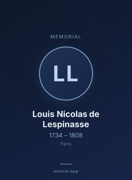 Memorial portrait of Louis Nicolas de Lespinasse