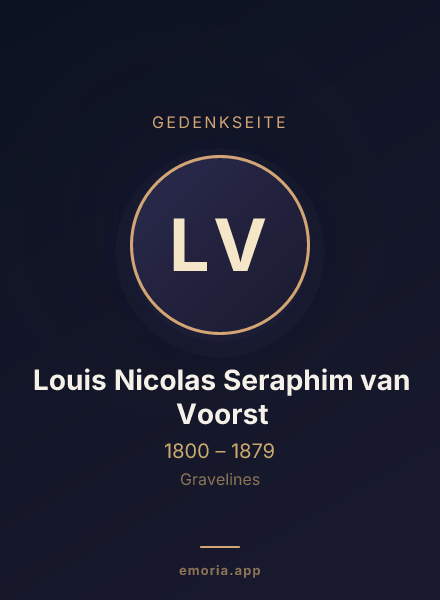 Gedenkportrait von Louis Nicolas Seraphim van Voorst