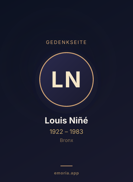 Gedenkportrait von Louis Niñé