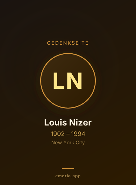 Gedenkportrait von Louis Nizer