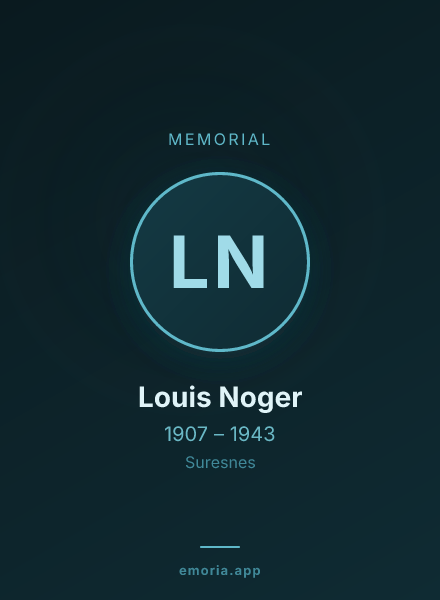 Memorial portrait of Louis Noger