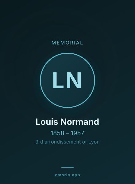 Memorial portrait of Louis Normand