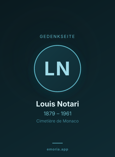 Gedenkportrait von Louis Notari