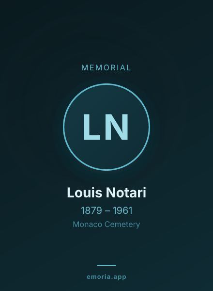 Memorial portrait of Louis Notari