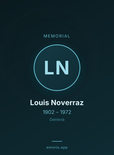 Memorial portrait of Louis Noverraz