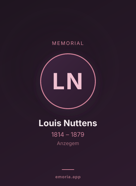 Memorial portrait of Louis Nuttens