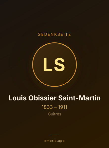 Gedenkportrait von Louis Obissier Saint-Martin