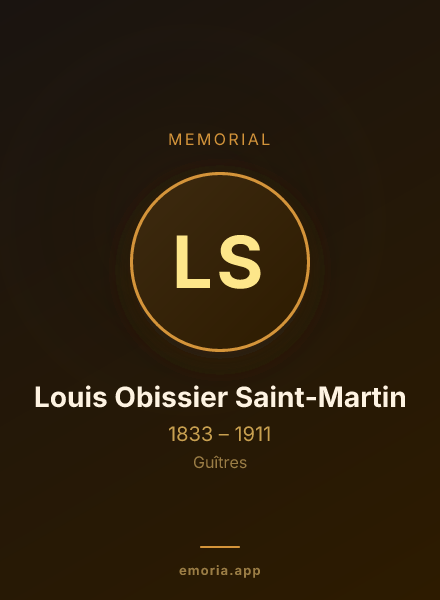 Memorial portrait of Louis Obissier Saint-Martin