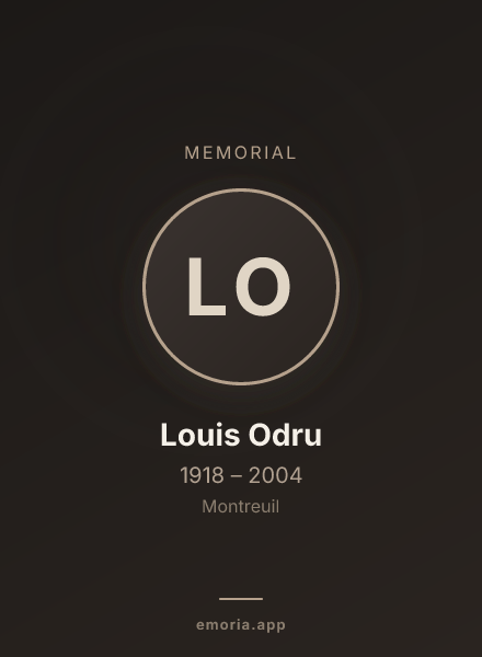 Memorial portrait of Louis Odru